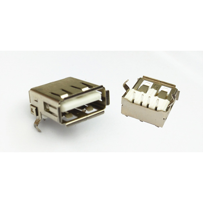 单层USB A-TYPE 90度 白胶 简易包装 Model (1)    WLUS-